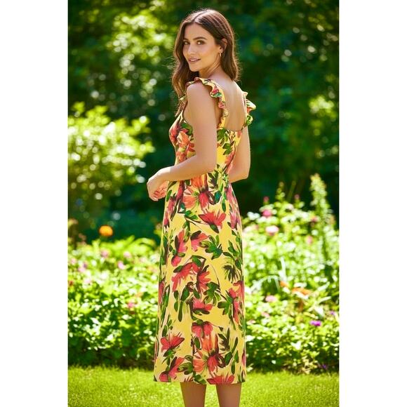 ⭐ 🔥 50% OFF SALEL PRICE Julia Jordan Floral Sleeveless Midi Dress 8 NWT - Picture 2 of 10